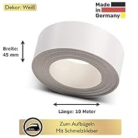 ben+camilla.com Kantenumleimer zum Aufbügeln | Weiß 45 mm x 10 m Rolle (matt glatt) | Premium Qualität für professionelle Ergebnisse | Kantenschutz – Ansicht 2