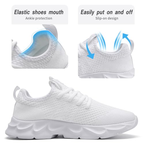 Image of DLWKIPV Womens Walking Shoes Slip On Sneakers Tennis Shoes Running Sport Workout Gym Shoes Athletic Non Slip Lightweight Breathable Fashion Casual Shoes for Travel Work