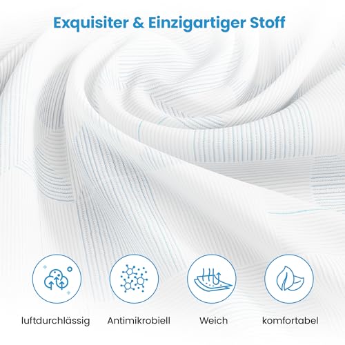 NixNap Matratzen Topper 90x200cm H2 H3, Gel Memory Foam Matratzentopper 90x200, Zwei Härtegrade Mattress Topper 90x200 7cm Höhe Gelschaum Kaltschaum für Boxspringbett Schlafsofa – Bild 5