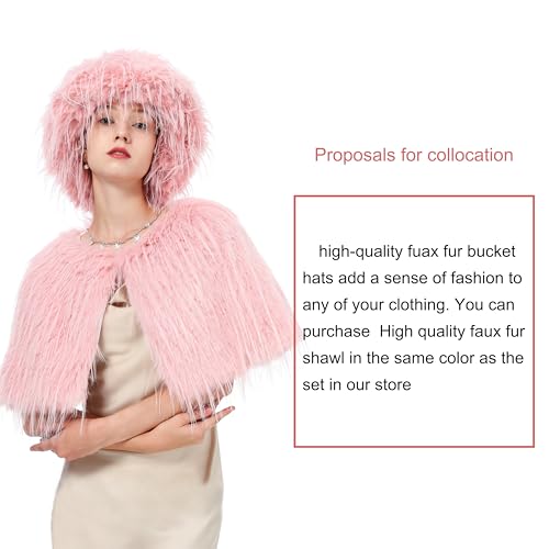 Gorro de cubo de piel sintética para mujer invierno miniatura 6