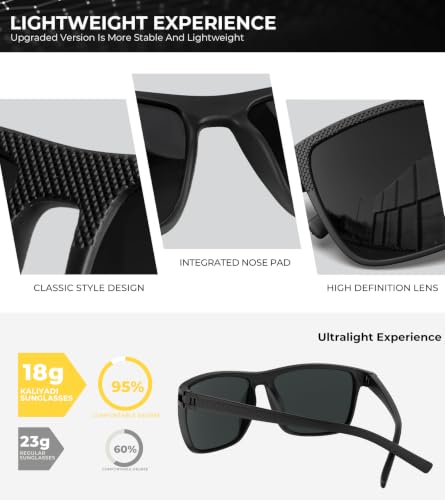 KALIYADI Mens Polarized Sunglasses Classic Style for Ultimate Sun Protection - Image 4