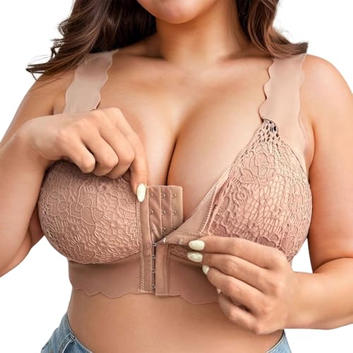 Sujetadores Sin Aros Reductores, Sujetadores Deportivos Mujer Sports, CóModo Con Cierre Frontal Y DiseñOcosturas Uso Diario Ropa Interior VersáTil Con Espalda Bordada Bra Sujetador Push Up Bra