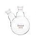 StonyLab 250ml Vetro con Collo Rotondo, Fondo Rotondo RBF, con Raccordo Centrale 19/22 e cono Esterno Standard 2 Neck Round Bottom Flask - 250ml