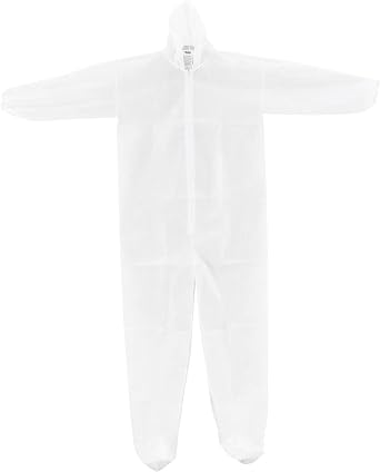 Disposable Polypropylene Coverall, Elastic Hood & Boots, 25/Case