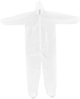 Global Industrial Disposable Polypropylene Coverall, Elastic Hood & Boots, WHT, Large, 25/Case