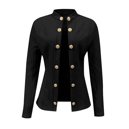 Jersey de cuello alto ajustado para mujer con elegantes botones 3