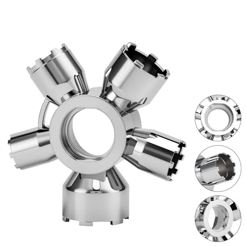Upgraded Metal 10-in-1 Faucet Aerator Tool - Pro-Grade Multi-Size Aerator Remover,Designed for Hidden Threaded & Housed Aerators,Fits M16.5/M18.5/M21.5/M22/M24/M28,Ideal for Home & Handyman Use