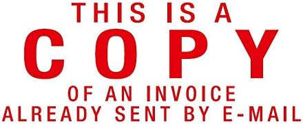 This is a Copy of Invoice Already Sent by email - Self Inking Office Stamp - Red Ink - 36 x 13mm
