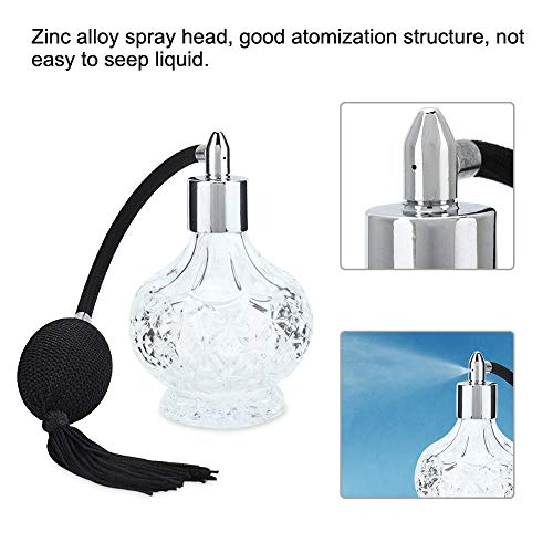 80ml Retro Glass Perfume Bottle, Perfume Bottle Atomizer, Refillable Spray Atomizer with Tassel for Perfume and Skincare Liquids Storage - Image 5