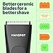 MANSPOT Manscape Groin & Body Hair Trimmer for Men, Electric Ball Pubic Trimmer Shaver,Manscape Kit with 4 Guard,Replaceable Ceramic Blade Heads,Waterproof Wet/Dry Shaver,90 Minutes Shaving