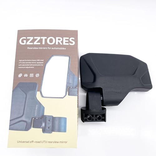 Universal Offroad UTV Rear View Side Mirror for Pioneer Polaris 900 1000 Kawasaki Can Am John Deere with 1.6" - 1.85" Roll Cage Bar Break Away Adjustable Arm - 1 Pair Set (Left & Right) by GZZTORES - Image 6