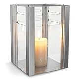 FULATEC Windlicht aus Edelstahl & Aluminium mit austauschbaren...