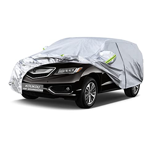 Image of Koukou 6 Layers Car Cover Custom Fit Acura RDX from 2007 to 2025, Waterproof All Weather for Automobiles, Sun Rain Dust Snow Protection. (Ships from US Warehouse, Arrive Within 3-7 Days)