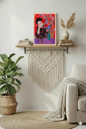 Image of BLINKART Henri Matis Aesthetic Modern Art Walls With Frame | Natural Wood Texture | Living Room Bedroom Office Wall Decoration | Poster Home Decor Frames Wall Bedroom | 12x8 Inches (D462)