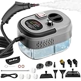 Rewing Steam Cleaner Handheld Steam Cleaner 1.2L Water Tank, 15s Fast Heating, with 14 Accessories, for Multi-Surface Stain Removal, Perfect for Stain Removal, Car ((Gray))