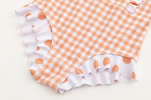 Image of LIZENS Girls One Piece Swimsuit Ruffles Bathing Suit for Kids 2-12T
