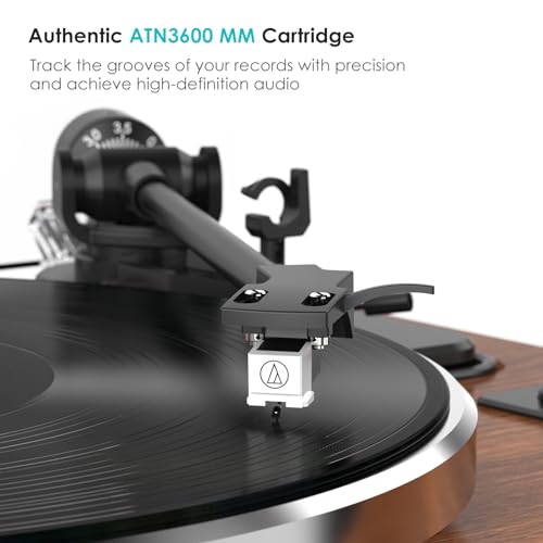 Wockoder HQ-KZ018 All-In-One Vintage Record Player High Fidelity Belt Drive Turntable thumb #1