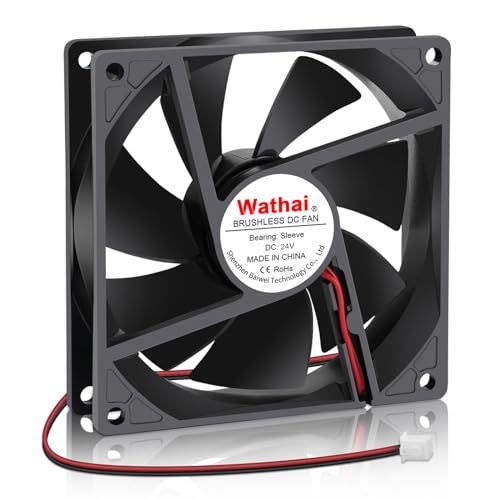 Wathai 92mm DC 24V Brushless Cooling Fan 2Pin High Preformance 24 Volt DC Fan 92 x 25mm