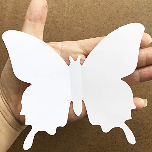 V-Time 3D White Butterfly Wall Stickers 24 Pieces Removable Mural Stickers Wall Stickers Decal For Home And Room Decoration Kids Room Bedroom Decor Living Room Sticker (White) #TOP2