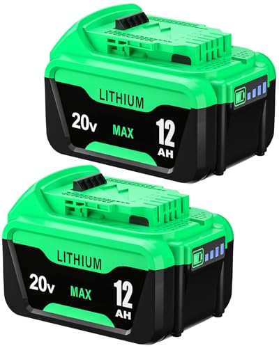 HOCHSTERN 2Pack 12.0Ah Battery Replacement for Dewalt 20V Max Battery Compatible with Dewalt 20 Volt Lithium Ion Batteries DCB205 DCB203 DCB201 DCB210 DCB200 Cordless Tools