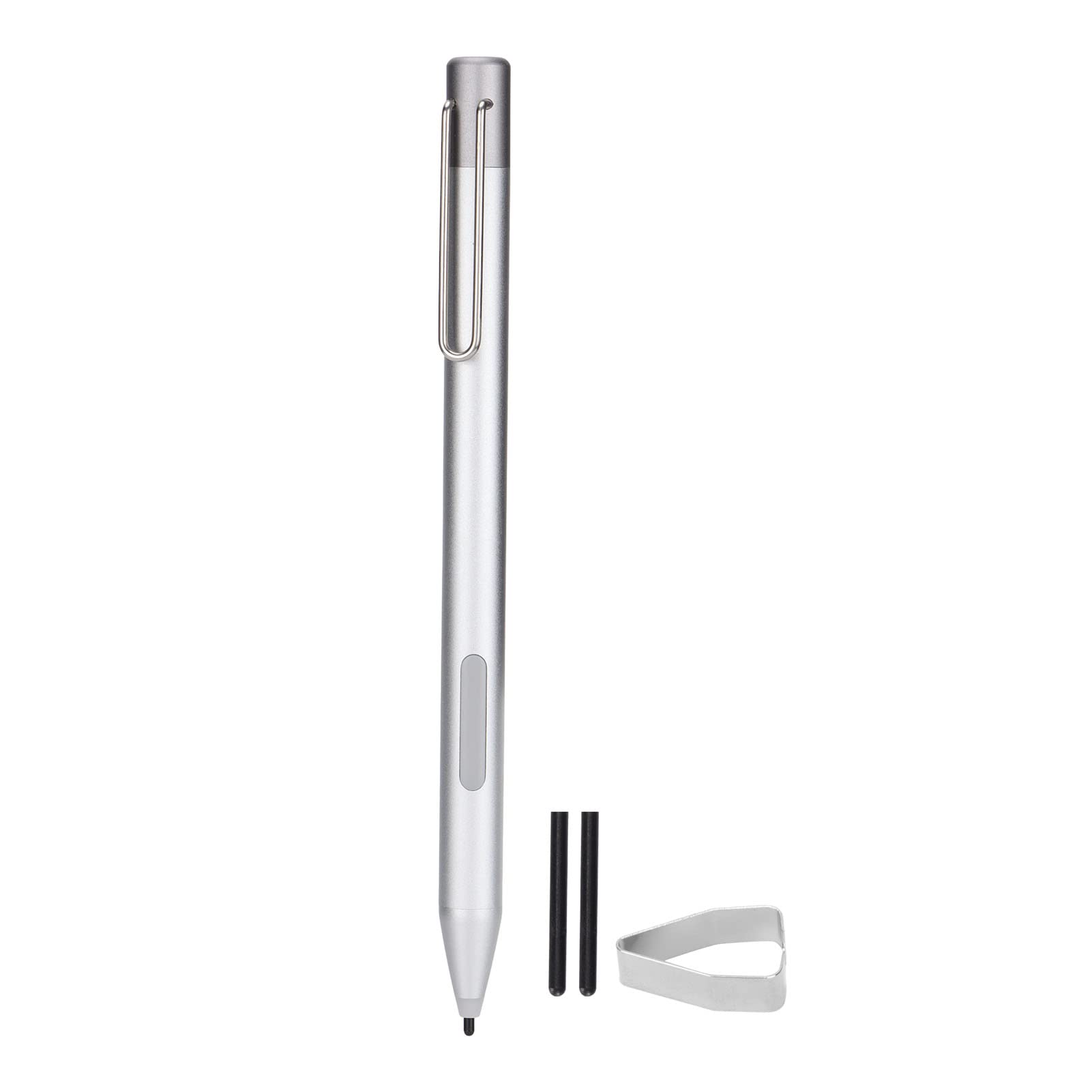 Penna Stilo Digitale Intelligente Con 1024 Punti Di Pressione Per Surface Pro 3/4/5/6/Book/Go - Alluminio, Con Pulsanti Cancella E Destro