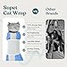 Supet Cat Grooming Wrap for Cutting Nails, Self-Adhesive Anti-Scratch Swaddle with Bite-Proof Mesh Hood & Thick Waist Strap Anti-Escape Bag for Nail Trimming, Medication, Ear Cleaning (Blue M)