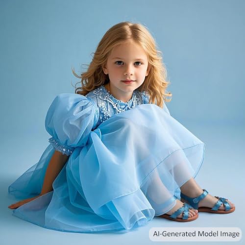 Image of Felix & Flora Toddler Girl Sandals - Little Girl Easter Dress Shoes Lightweight Open Toe Beach Holiday Flats