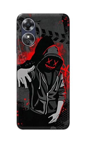 Image of Printed Hard Back Cover for Oppo A17 Back Cover (Hoodie Rapper) -190724(EA)