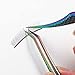 FEITA Diamond Grip Eyelash Extensions Tweezer Lash Precision Tweezers, Japanese Steel Dolphin-shaped Tip, False Lashes Application Tools, Multi-color 1Pc