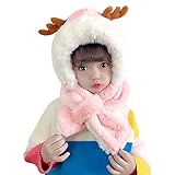 Gorro cálido multifuncional: Gorro + bufanda 2 en 1, envuelve y mantiene la cabeza, la cara, las orejas y el cuello de su hijo cálidos y cómodos. Este es un diseño lindo y elegante que hará que tu bebé se vea lindo.