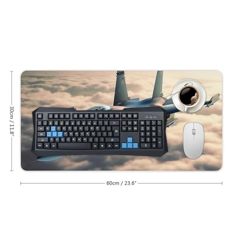 Desk Pad Protector 24x12 Inch Extended Aircraft Fighter Jets Mouse Mat miniatura 2