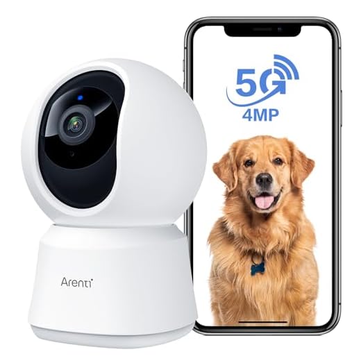 ARENTI 4MP Pet Camera P2Q, 5G WiFi 6 Indoor Security Camera, Free Phone App