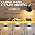 Kakanuo Cordless Rechargeable Table Lamp Black 5000mAh Battery Operated Lamps, 3 Colors Stepless Dimming Touch Lamp for Living Room, Kitchen Counter, Dining, Outdoor Patio, 2 Pack