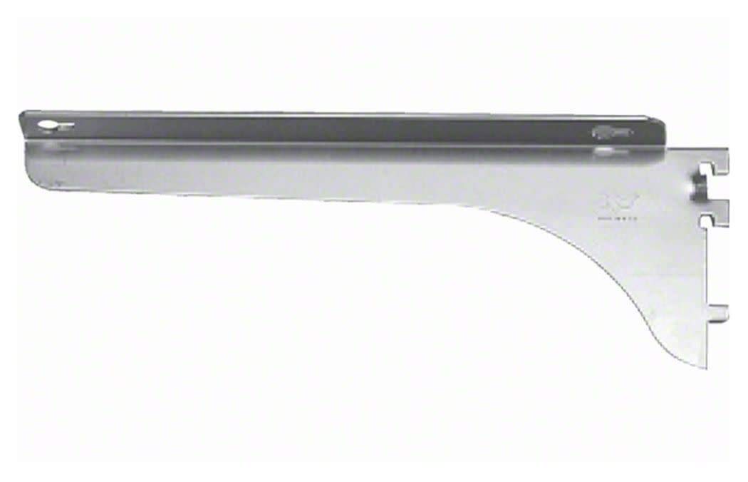 Knape and Vogt KV183L12 Knape and Vogt 183L 12 83 Series 12 Inch Long Heavy Duty Flange Shelf Bracket with 460 lbs Weight Capacity for Double Slot Standards