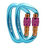 CAMNAL Heavy Duty Carabiner UIAA Certified Locking Carabiner 25KN (About 5620 lbs) Screw Lock Carabiner D...