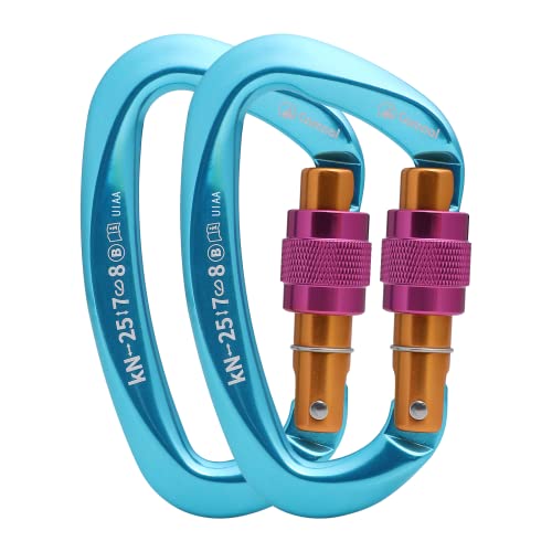 CAMNAL Heavy Duty Locking Carabiner 25KN D-Shaped