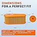 HIPA 795066 Air filter for Toro Timemaster 30 Inch Mower Parts 800 775EX 850 775 875EX 800E 825E 850E 950E Series Engine Husqvarna HU775H HU775BBC HD775HW HU775AWD HU775HW 796254 Lawn Mower