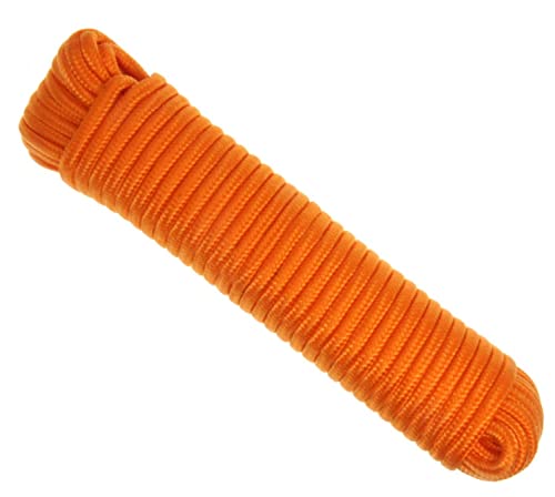 8 mm x 20 m Naranja Cuerda de Polipropileno Trenzado de Diamante Cable Cuerda Cuerda Trenzada Doble Cuerda de Nailon Cuerda de Polipropileno Cover