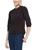 Webware in leichter Qualität s.Oliver Damen Baumwollbluse mit Plumetis Black 42