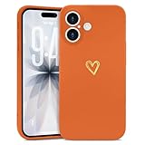 Wirvyuer for iPhone 17 Case Cute Slim Shockproof Phone Case with Wireless Charging Support and Protection, Orange