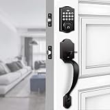 Electronic Keypad Deadbolt Lock and Handle Set, Keyless Entry Door Lock Deadbolt, Front Door Lock wi