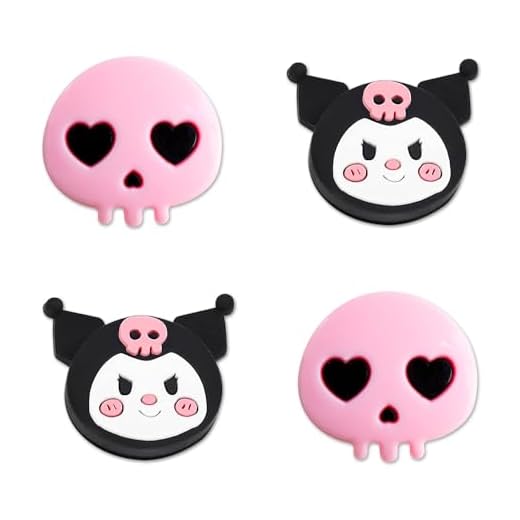 PERFECTSIGHT Switch Silicone Thumb Grip Caps, Joystick Cover Compatible with Nintendo Switch/OLED/Switch Lite,4PCS (KRM+Skull)