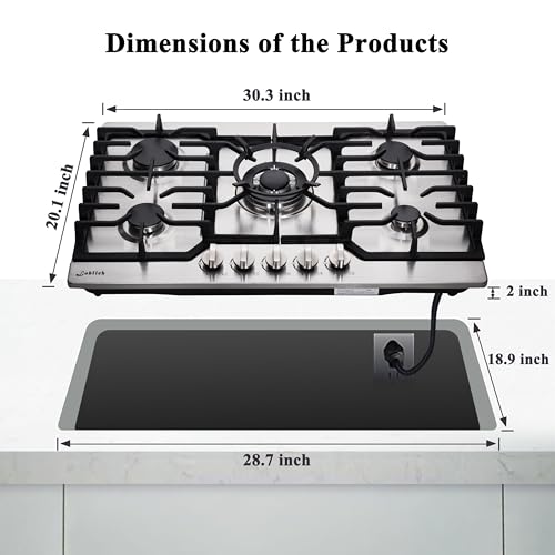 30 Cooktop gas, 5 Burners gas cooktop 30 inch,Gas Stove Gas Hob