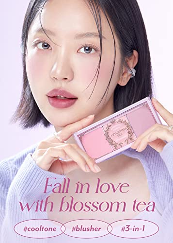 I'm Meme Palette - Afternoon Tea Blusher | Blossom Tea Blended, Cool Tone Blush For Cheek, Soft Pink, Peach, Lavender, 3 Shades Palette, Matte Powder Blush For Face & Cheeks, For All Skin Tones, 0.4Oz #TOP1