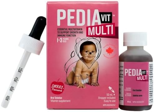 PediaVit Liquid Multi with Vitamins A, D & C | Ideal for Children 1-3 Years | Essential Multivitamin to Support Growth and Immune Function | Oral Solution, 50mL