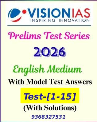 Buy Vision IAS Prelims Test Series 2026 LATEST | Test 1 To 15 With ...