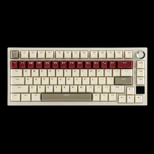 ���J�j�J���L�[�{�[�h TFT �X�N���[�� 75% �K�X�P�b�g�}�E���g AK820 Pro �L�� 5.1 2.4G ���C�����X Win �ƌ݊�������(GreyBeigeRed-Cherry)