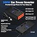 RoyPow 300W Car Power Inverter, DC 12V to 110V AC Power Inverter with Cigarette Lighter Port, Car Plug Adapter Outlet with 3.4A USB-A, QC3.0 24W, PD 30W, PD 36W, Dual AC Outlets, Car Charger Adapter
