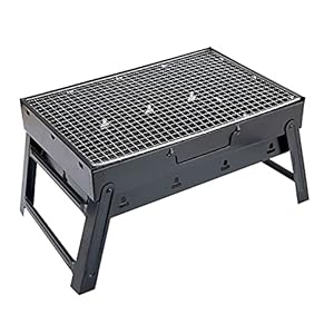 URINGO Holzkohlegrill Tragbarer Grill Grill-Eisen-Klappgrill Desktop-Grill, Tragbarer Grill, Picknick-Gartenterrasse, Campingausflug, Reisegrill