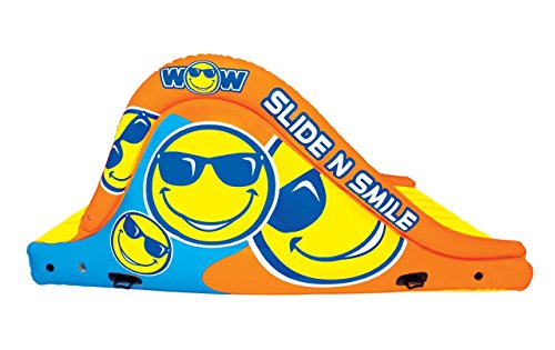 WOW Watersports 18-2000 Slide N Smile Floating 2 Lane Waterslide, 9 Feet Long